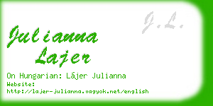 julianna lajer business card